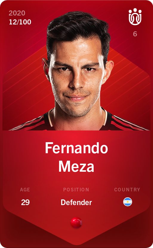 Sorare - Sorare Official - Fernando Meza 2020-21 • Rare 12/100 - NFT # 107543297434978436679914584409900728474044776213756520967620380616263191317040