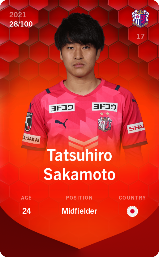 Sorare - Sorare Official - Tatsuhiro Sakamoto 2021-22 • Rare 28/100 - NFT # 114296482259762425153978630723983002483398636165259701159014508864369132774766