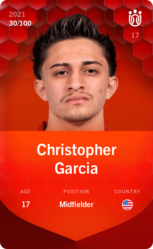 Sorare - Sorare Official - Christopher Garcia 2021-22 • Rare 30/100 - NFT # 99282294312829151666719225336228357665496395996105113325887134238700842081531