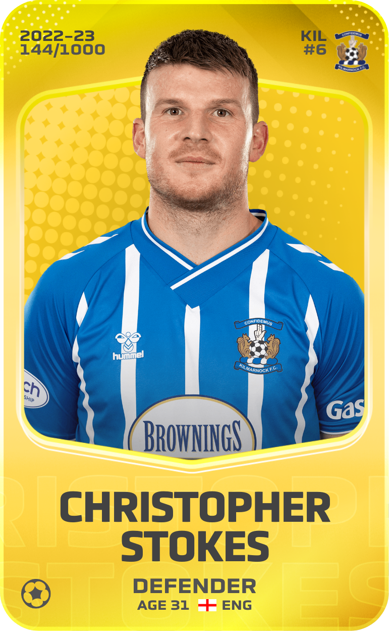 Sorare - Sorare Official - Christopher Stokes 2022-23 • Limited 144/1000 - NFT # 115759229190278986830534059076603126836354437009636691154249138788512887897768