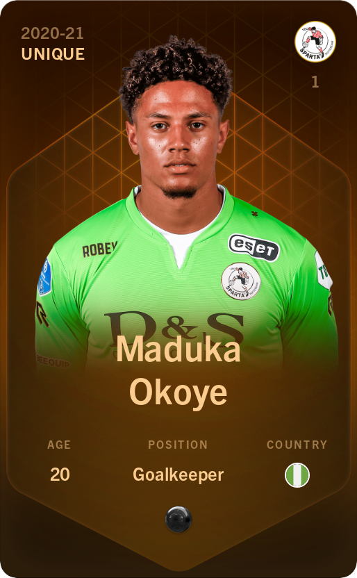 Sorare - Sorare Official - Maduka Okoye 2020-21 • Unique - NFT # 9640437539618032667169252712320564447820479997718222351200331328671807660277