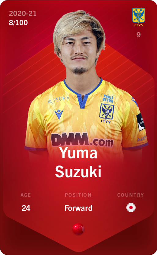 Sorare - Sorare Official - Yuma Suzuki 2020-21 • Rare 8/100 - NFT # 85174430454028647064519397905965967699492233256169769822477447004942025163591
