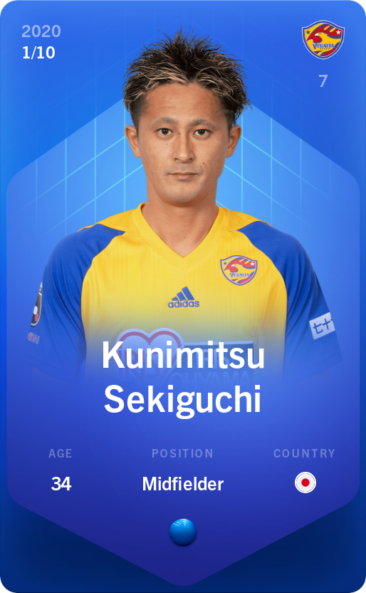 Sorare - Sorare Official - Kunimitsu Sekiguchi 2020-21 • Super Rare 1/10 - NFT # 100792957593283042775552243758288245232765555837312443358634907766700501564897