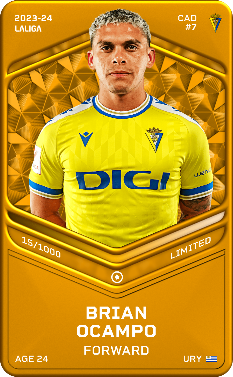 Sorare - Sorare Official - Brian Ocampo 2023-24 • Limited 15/1000 - NFT # 15566419222290538014355981523995432059176617638019503625117291930619395605247