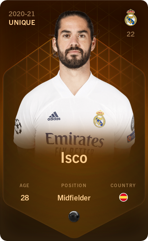 Sorare - Sorare Official - Isco 2020-21 • Unique - NFT # 79062256141484930082115818130958482455550165569159913095675477547729039112931