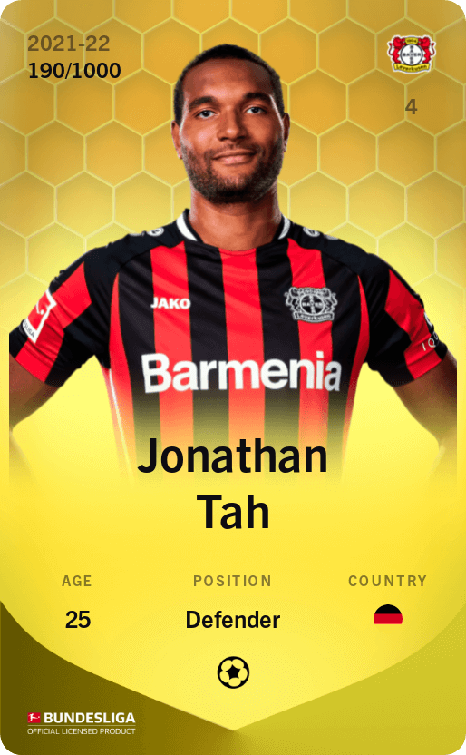 Jonathan Tah 2021-22 • Limited 190/1000