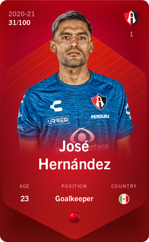 Sorare - Sorare Official - José Hernández 2020-21 • Rare 31/100 - NFT # 100430905818366519097303223868396697553636099620391519147332305516333032048818