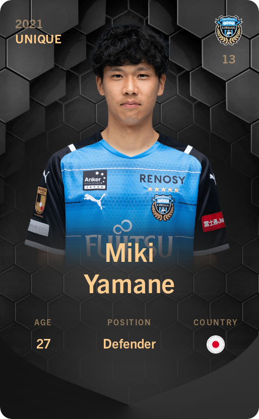 Sorare - Sorare Official - Miki Yamane 2021-22 • Unique - NFT # 21083032729412063705547996655351850353235727481368621816549742529062629016178