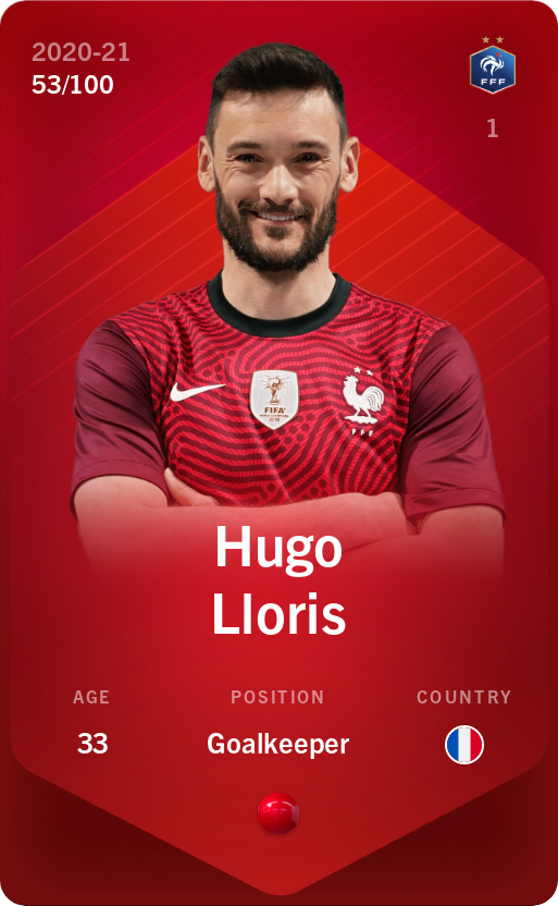 Sorare - Sorare Official - Hugo Lloris 2020-21 • Rare 53/100 - NFT # 99003571660379535652794342892904483703039863916675476685744100113259668150415
