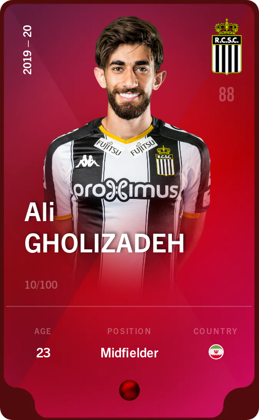 Sorare - Sorare Official - Ali Gholizadeh 2019-20 • Rare 10/100 - NFT # 39424776753324754686441616171428363792475308251114915949851426425342088755296