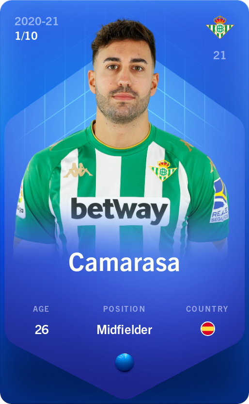 Sorare - Sorare Official - Camarasa 2020-21 • Super Rare 1/10 - NFT # 102701013641046035659998530228899279046242336655812240959245730008062479922575