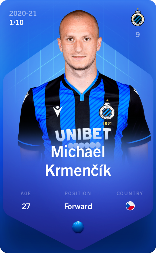 Sorare - Sorare Official - Michael Krmenčík 2020-21 • Super Rare 1/10 - NFT # 1658750420701265245580980400874319379525180075068890081805782038581546182659