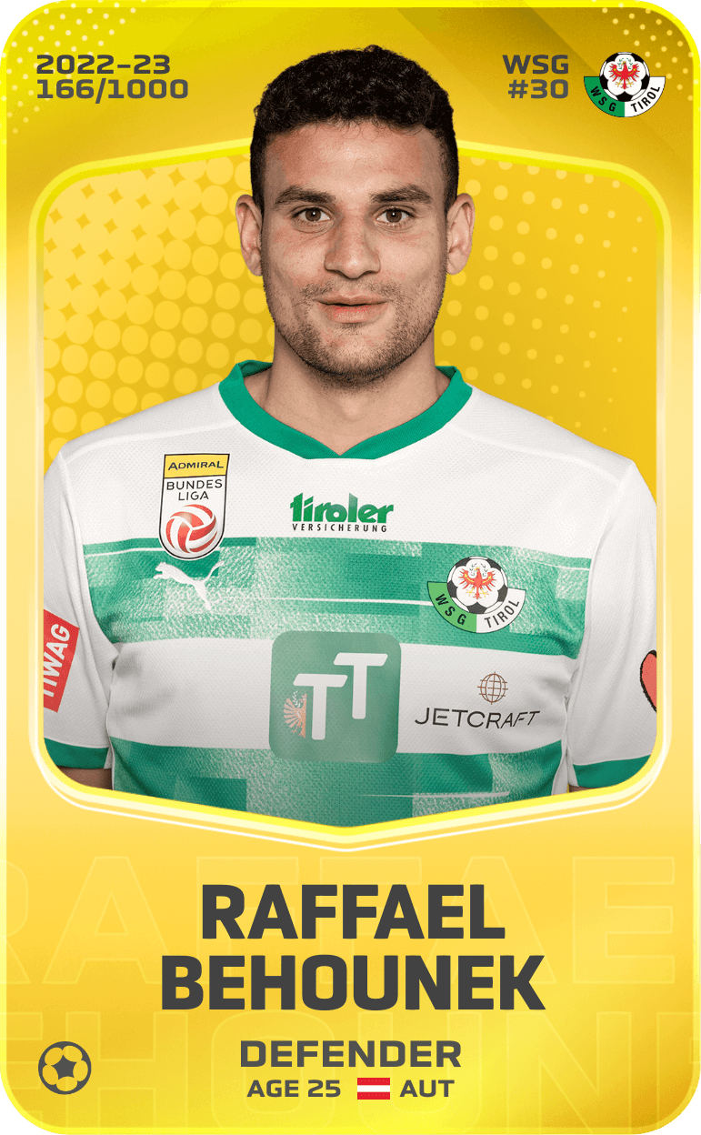 Raffael Behounek 2022-23 • Limited 166/1000
