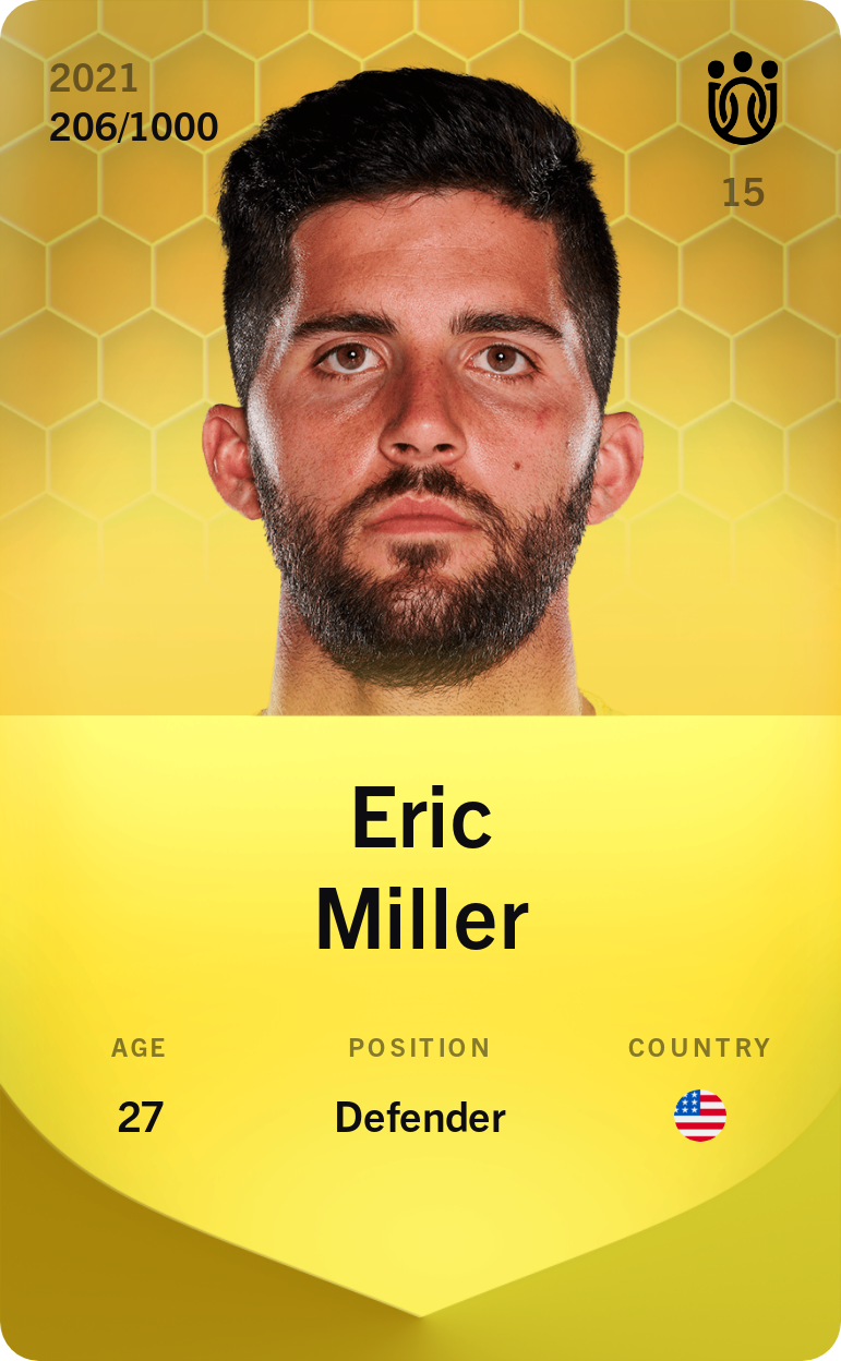 Sorare - Sorare Official - Eric Miller 2021-22 • Limited 206/1000 - NFT # 14383700998768235956526451408361914699309754468002815532440419097450960318256