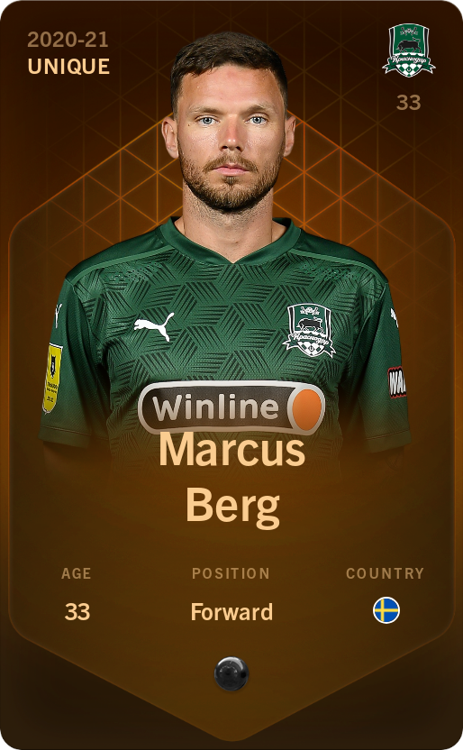 Sorare - Sorare Official - Marcus Berg 2020-21 • Unique - NFT # 96377762422153842179784323722591308493306629191616475164309346279977474719864