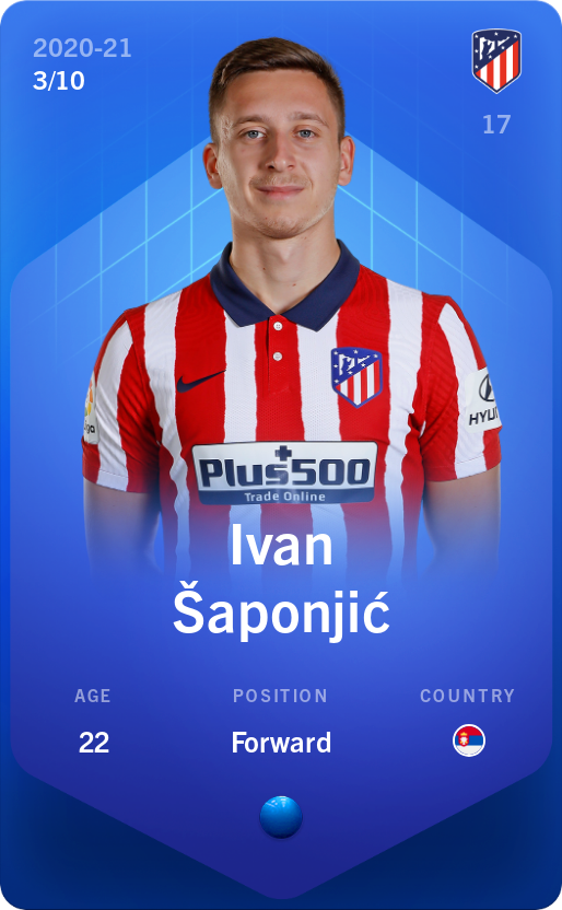 Sorare - Sorare Official - Ivan Šaponjić 2020-21 • Super Rare 3/10 - NFT # 38864853809633520162055289889208219055492751997482577531927570480317483771459