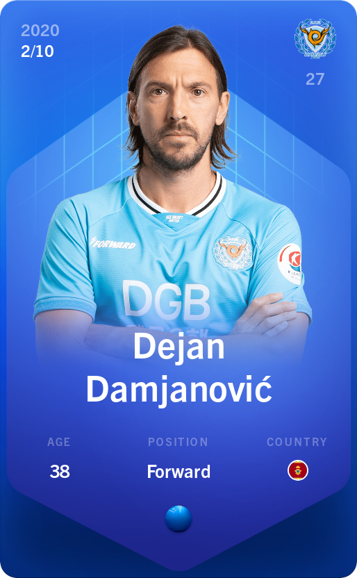 Sorare - Sorare Official - Dejan Damjanović 2020-21 • Super Rare 2/10 - NFT # 85684125376931119190345387010561945406894248509162705522990267332983721865428