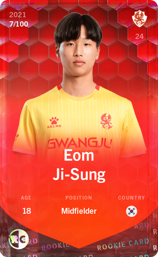 Sorare - Sorare Official - Eom Ji-Sung 2021-22 • Rare 7/100 - NFT # 98579440794824246008230393701226285746054923182907087098592000010035770008510