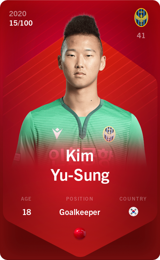 Sorare - Sorare Official - Kim Yu-Sung 2020-21 • Rare 15/100 - NFT # 17433633087727274649183665585010461037837452389726168667573607013042222624482