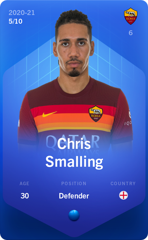 Sorare - Sorare Official - Chris Smalling 2020-21 • Super Rare 5/10 - NFT # 31588247216943344416854866001712981599120882062268371010052353117835161858190