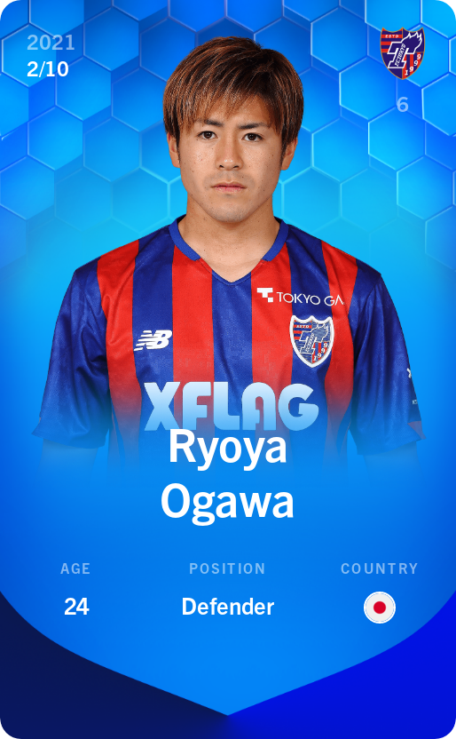 Sorare - Sorare Official - Ryoya Ogawa 2021-22 • Super Rare 2/10 - NFT # 22906748092066862138780625597144880693543560632928253526586792394826302698909