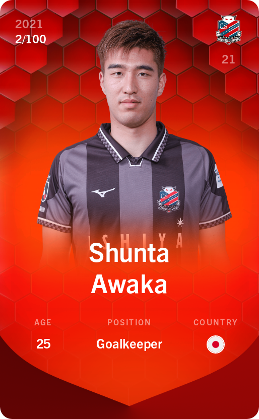 Sorare - Sorare Official - Shunta Awaka 2021-22 • Rare 2/100 - NFT # 30060823804830715958512577054834438714617132286980817770233535011669960936627