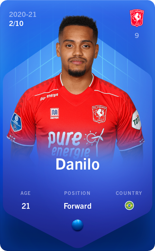 Sorare - Sorare Official - Danilo 2020-21 • Super Rare 2/10 - NFT # 104734702489852700263910214159501084449543440376014628955620464926989816411853