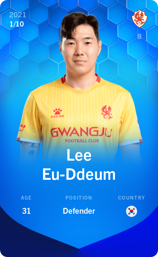 Sorare - Sorare Official - Lee Eu-Ddeum 2021-22 • Super Rare 1/10 - NFT # 7807522600671352866954185101662785883702163002906473696613086717127905370828