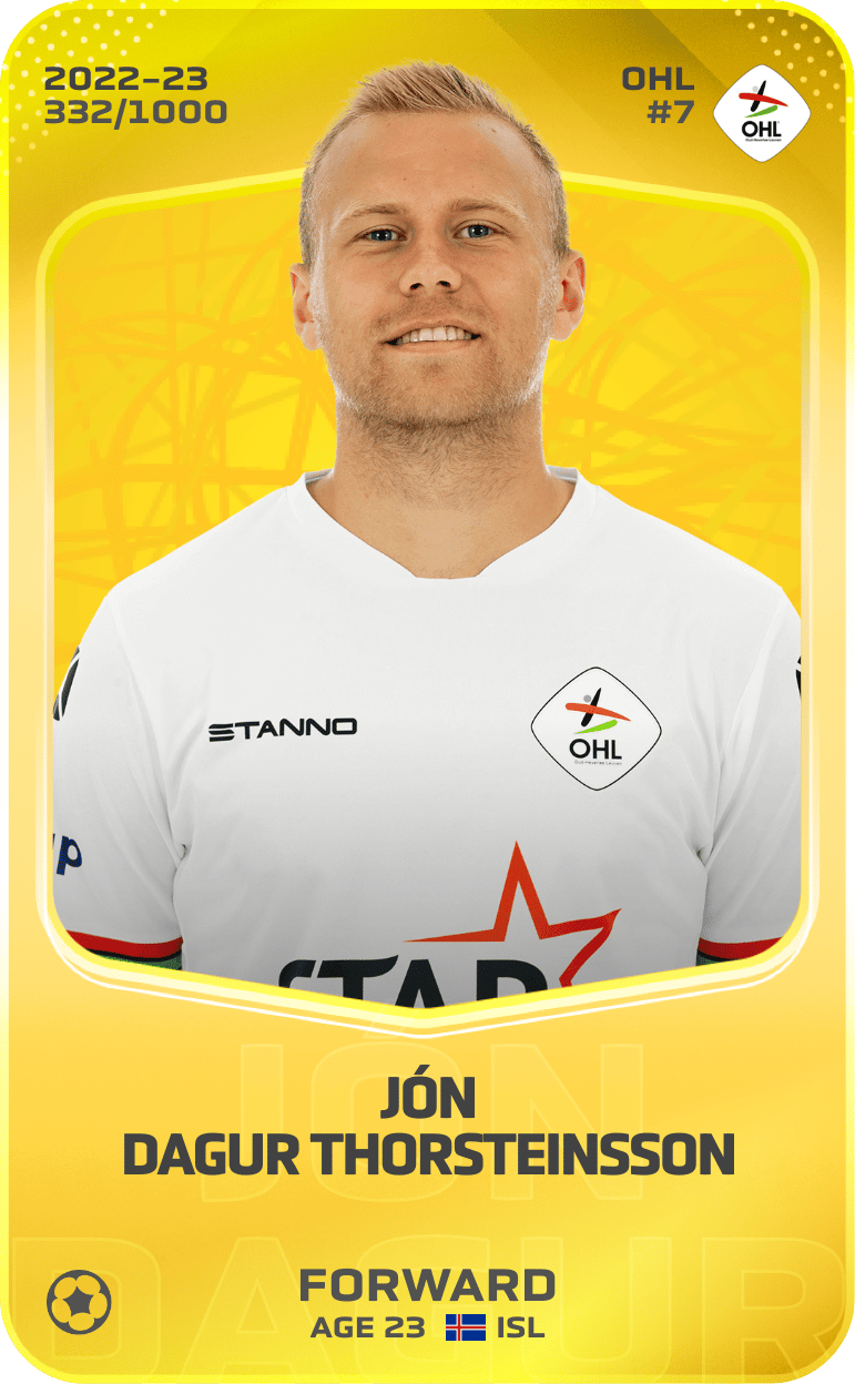 Jón Dagur Thorsteinsson 2022-23 • Limited 332/1000