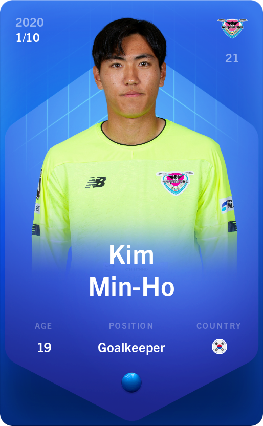 Sorare - Sorare Official - Kim Min-Ho 2020-21 • Super Rare 1/10 - NFT # 112273429260475834866261213276472772334921275615558854586543530907361953270934