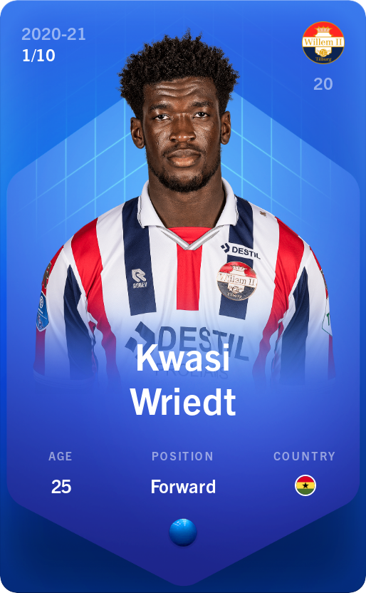 Sorare - Sorare Official - Kwasi Wriedt 2020-21 • Super Rare 1/10 - NFT # 10268890541323073570749045459446225420761753943419254034140390428069510806314