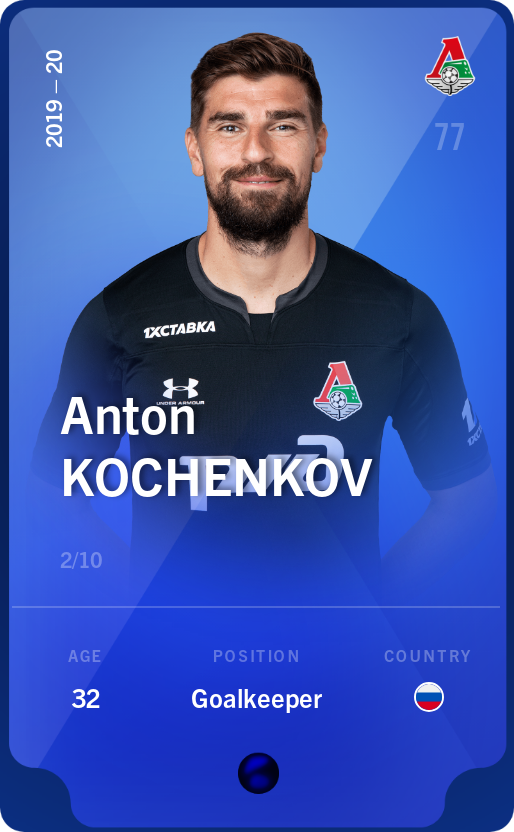 Sorare - Sorare Official - Anton Kochenkov 2019-20 • Super Rare 2/10 - NFT # 70950461543028688759749445477066959578721169823458905547138104244743555063242