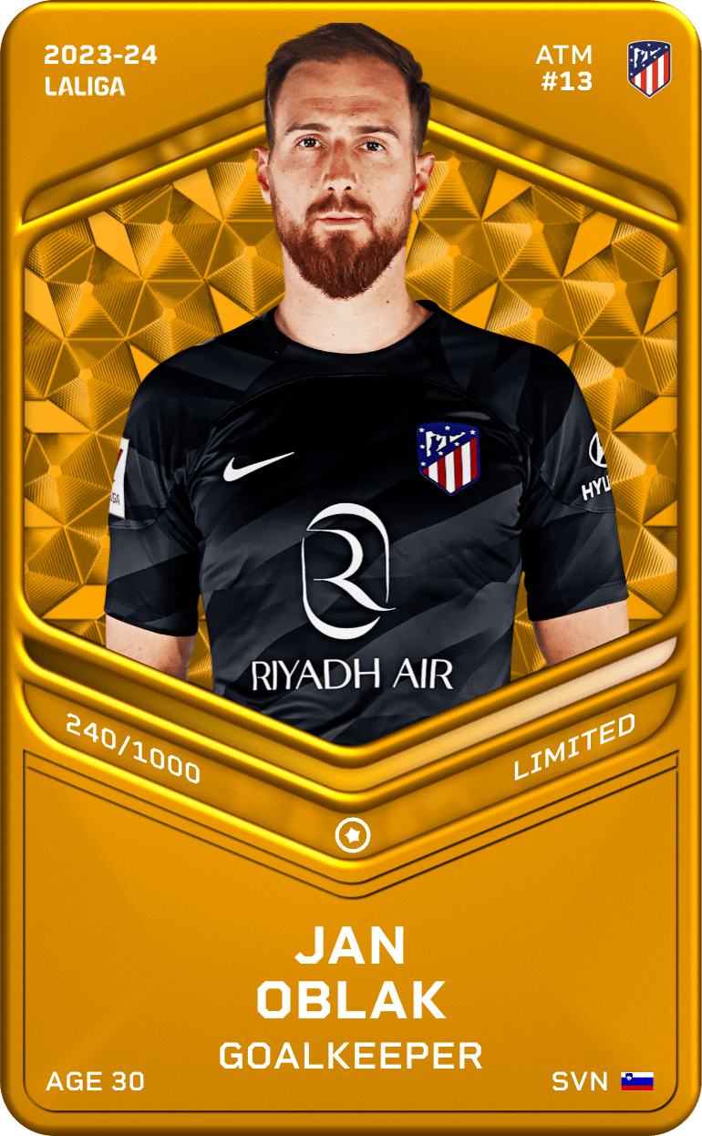 Jan Oblak 2023-24 • Limited 240/1000