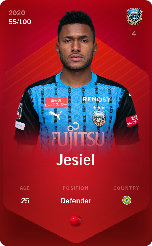 Sorare - Sorare Official - Jesiel 2020-21 • Rare 55/100 - NFT # 3632028491266408086181971223483487034768242527376886764414605495241297783333