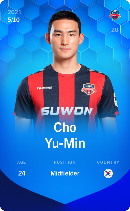 Sorare - Sorare Official - Cho Yu-Min 2021-22 • Super Rare 5/10 - NFT # 79800039181151274583088895578047740194264287625698529556756116835421081856620