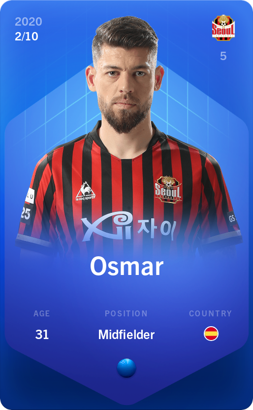 Sorare - Sorare Official - Osmar 2020-21 • Super Rare 2/10 - NFT # 71448559793412927322704346761442717224362860731565242946331612404949456459755