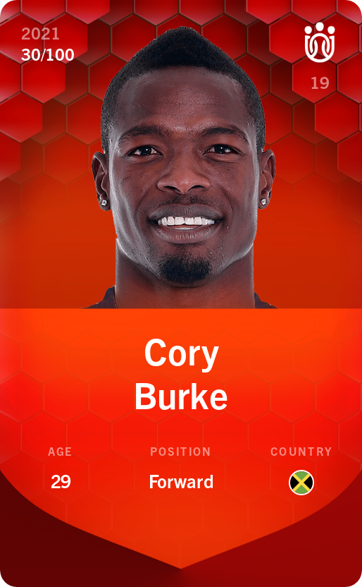 Sorare - Sorare Official - Cory Burke 2021-22 • Rare 30/100 - NFT # 8505234456944204143941719718442740542025609191325609127748337597390297191899