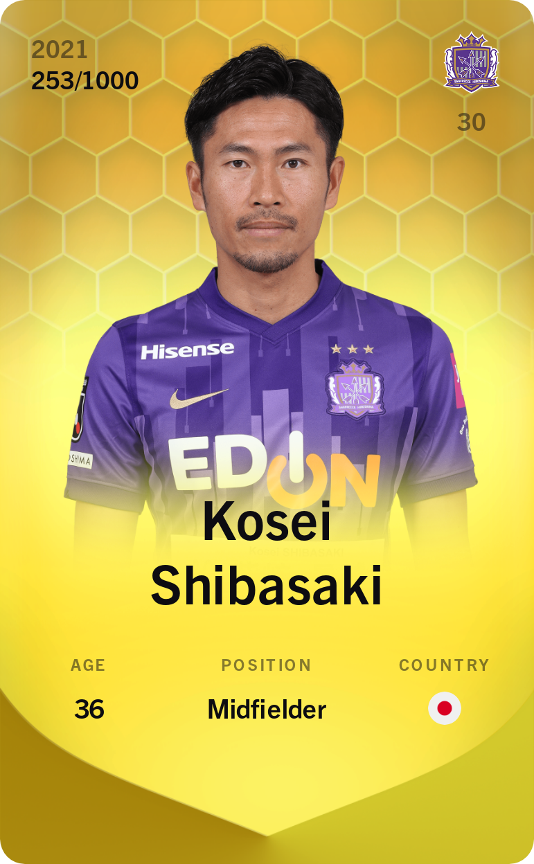 Sorare - Sorare Official - Kosei Shibasaki 2021-22 • Limited 253/1000 - NFT # 114446892669577416099527565159087264371649804760628053689498285472864613896083