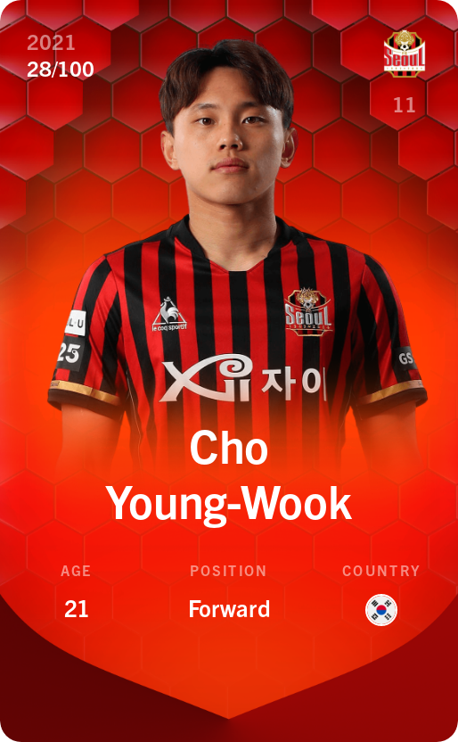 Sorare - Sorare Official - Cho Young-Wook 2021-22 • Rare 28/100 - NFT # 95373428837126761302815033194741999663050140069156823526044030480237440706033