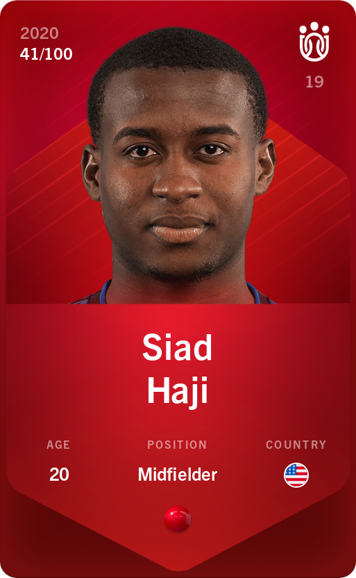 Sorare - Sorare Official - Siad Haji 2020-21 • Rare 41/100 - NFT # 20349208843131817023189243755639473343534676663005306652030255166954433708896