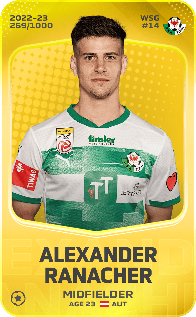 Alexander Ranacher 2022-23 • Limited 269/1000