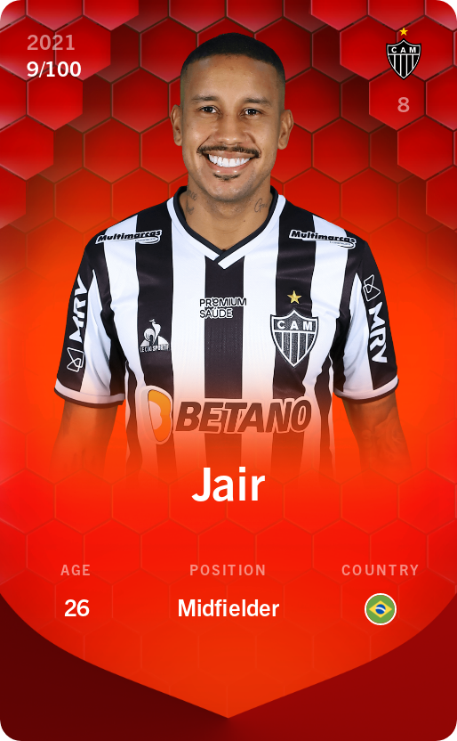 Sorare - Sorare Official - Jair 2021-22 • Rare 9/100 - NFT # 21573600322416460575505601623840506188155573951933311553266312373378501419006