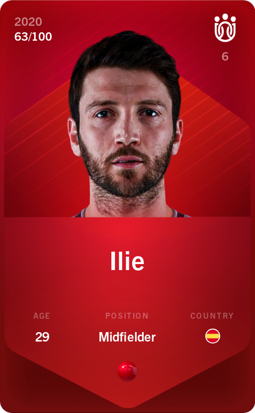 Sorare - Sorare Official - Ilie 2020-21 • Rare 63/100 - NFT # 16422814667040928579032401430067291876236277206506139672558051645803587401343