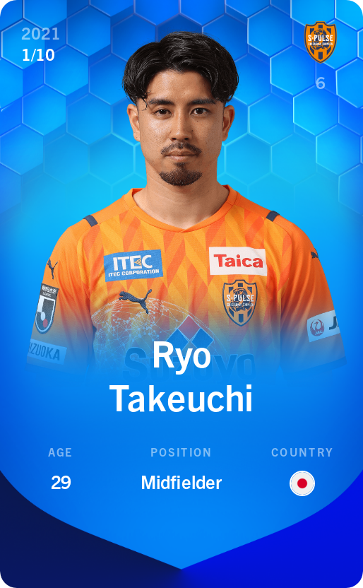 Sorare - Sorare Official - Ryo Takeuchi 2021-22 • Super Rare 1/10 - NFT # 102469545627377227862904452415570755908827993825467746658371886659462461579360