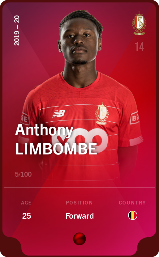 Sorare - Sorare Official - Anthony Limbombe 2019-20 • Rare 5/100 - NFT # 113684518450926974166936723531475740954583510226116741379131505168291950421364