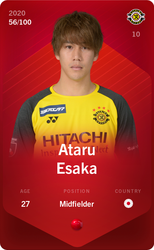 Sorare - Sorare Official - Ataru Esaka 2020-21 • Rare 56/100 - NFT # 99738251375426893050416105298251208221944467167116047611249066731401541329779