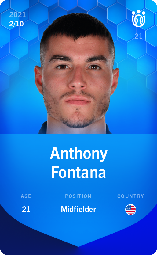 Sorare - Sorare Official - Anthony Fontana 2021-22 • Super Rare 2/10 - NFT # 28786620598330190201777789622846837071968533596738379407117575942752536824557