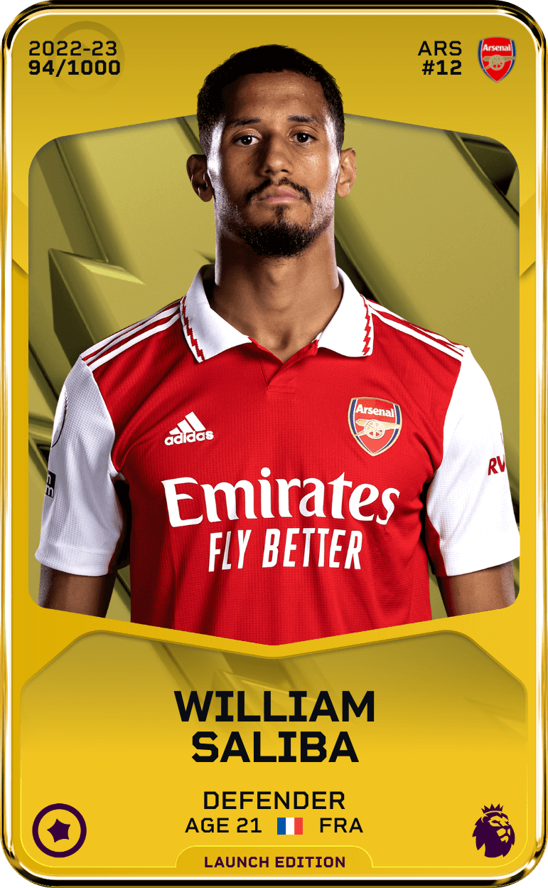 William Saliba 2022-23 • Limited 94/1000