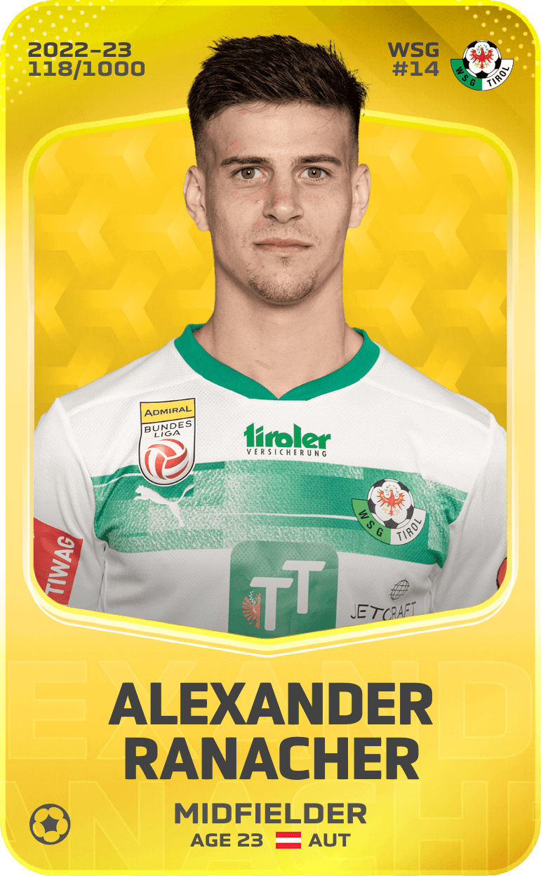 Alexander Ranacher 2022-23 • Limited 118/1000