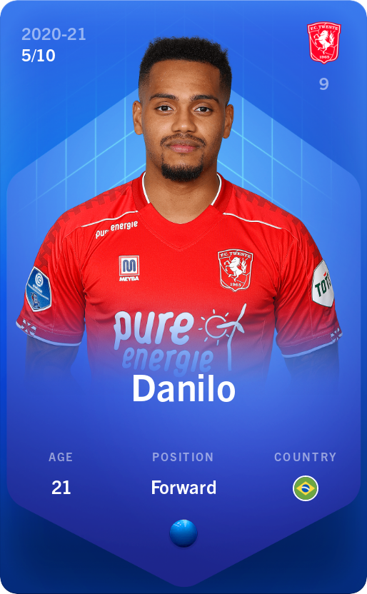 Sorare - Sorare Official - Danilo 2020-21 • Super Rare 5/10 - NFT # 92635625813769119643150656501665007005906567814761674414690030277774812648860